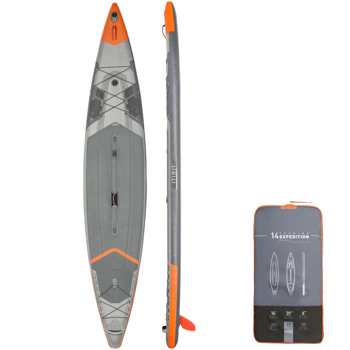 Tabla de Paddle Surf Hinchable Doble Cámara Expedition X900 14